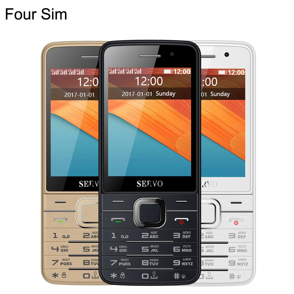 China V9500 9500 Student Mobile Phone With Four Quad SIM 4 SIM card 4 standby Bluetooth Flashlight 2.8inch Cheap Cell Phone GIFT