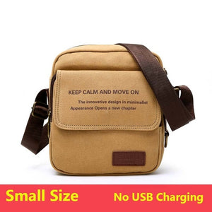 Man Urban Daily Carry Bag High Quality Men Canvas Shoulder Bag Casual Travel Men's Crossbody Bag Male Messenger Bags 3 Size