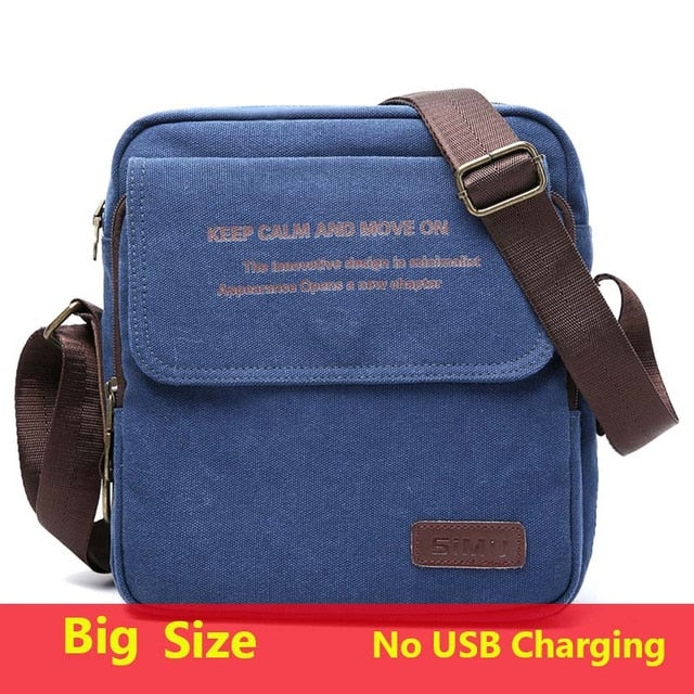 Man Urban Daily Carry Bag High Quality Men Canvas Shoulder Bag Casual Travel Men's Crossbody Bag Male Messenger Bags 3 Size