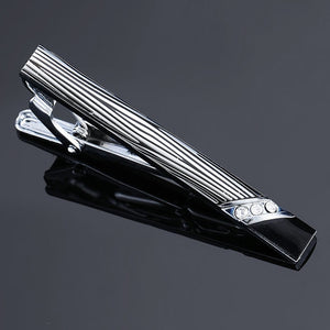 DY new high-quality enamel men's wedding tie clip high-end brand luxury design exquisite pattern crystal tie clip Free Delivery