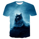 Hot sale Calm cats t-shirt unisex fluffy cuddly terrified cat faces awesome t shirt women men 3D summer tee shirt camisas mujer