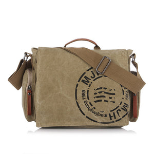 Men Handbag Cotton Canvas Bag Version of Casual Fashion Shoulder Bags Messenger Bag Men