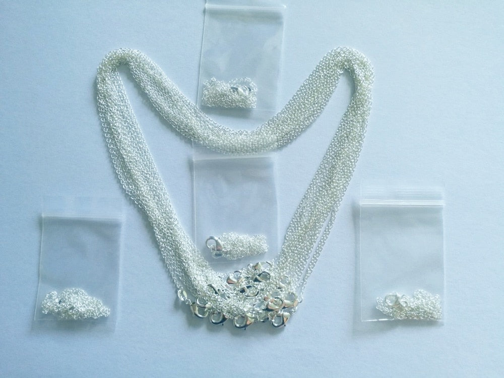 Lot wholesale silver necklace chain mm 925 Silver Jewelry