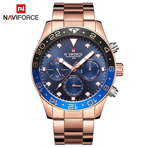 NAVIFORCE Top Luxury Brand Watches Men Fashion Casual Quartz 24 Hours Date Sport Watch Man Full Steel Business Waterproof Clock