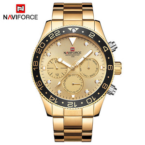 NAVIFORCE Top Luxury Brand Watches Men Fashion Casual Quartz 24 Hours Date Sport Watch Man Full Steel Business Waterproof Clock