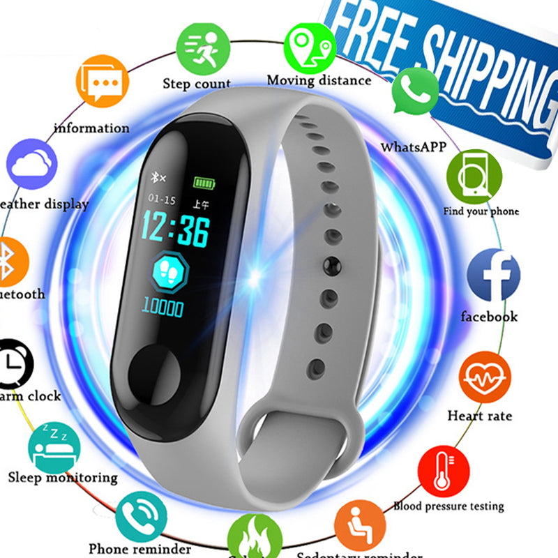 Fitness Watch Bluetooth Smart Bracelet MaleDigital Sport Wristband Heart rate Blood Pressure Pedometer on Android iOS PK Miband