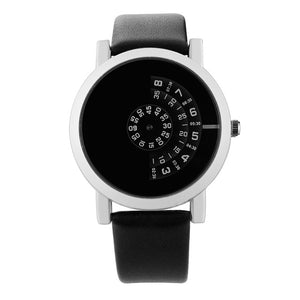 Unique Women Watch Stylish Leather Strap Modern Quartz Watches Turntable Women Men Special Design Wrist Watch Trendy Relogio