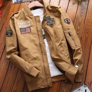 Military Jacket Men Spring Autumn Mens Coat Casual Warm Bomber Jacket Men Cotton Baseball Uniform Jacket Zipper Coat Autumn