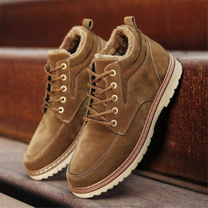 Men's plus velvet plus cotton boots autumn and winter new casual men's shoes to keep warm trend cotton shoes England high to hel