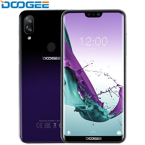 DOOGEE N10 mobile Phone Octa-Core 3GB RAM 32GB ROM 5.84inch FHD+ 19:9 Display 16.0MP Front Camera 3360mAh Android 8.1 4GLTE 2019