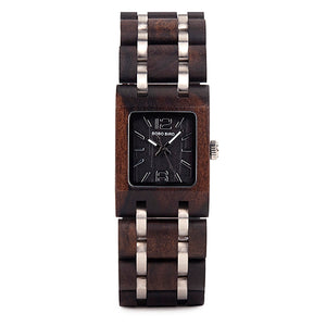 Relogio Feminino BOBO BIRD 25mm Women Watches Wooden Timepieces Luxury Brand Top Girlfriend Gifts in wood Box Drop Shipping