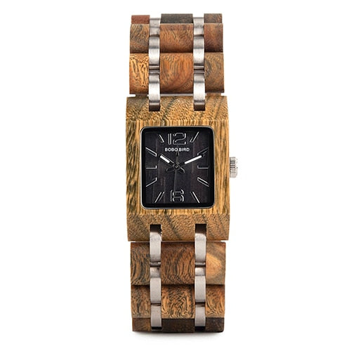 Relogio Feminino BOBO BIRD 25mm Women Watches Wooden Timepieces Luxury Brand Top Girlfriend Gifts in wood Box Drop Shipping