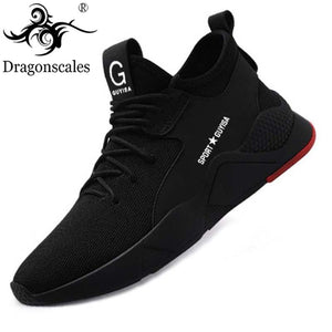 Men's Work Safety Shoes Steel Toe Cap Fashion Breathable Sports Shoes Breathable Lightweight Summer Men's Sports Shoes