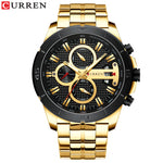 CURREN Business Men Watch Luxury Brand Stainless Steel Wrist Watch Chronograph Army Military Quartz Watches Relogio Masculino