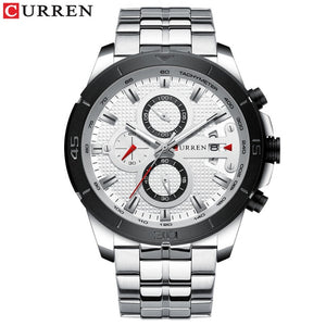 CURREN Business Men Watch Luxury Brand Stainless Steel Wrist Watch Chronograph Army Military Quartz Watches Relogio Masculino