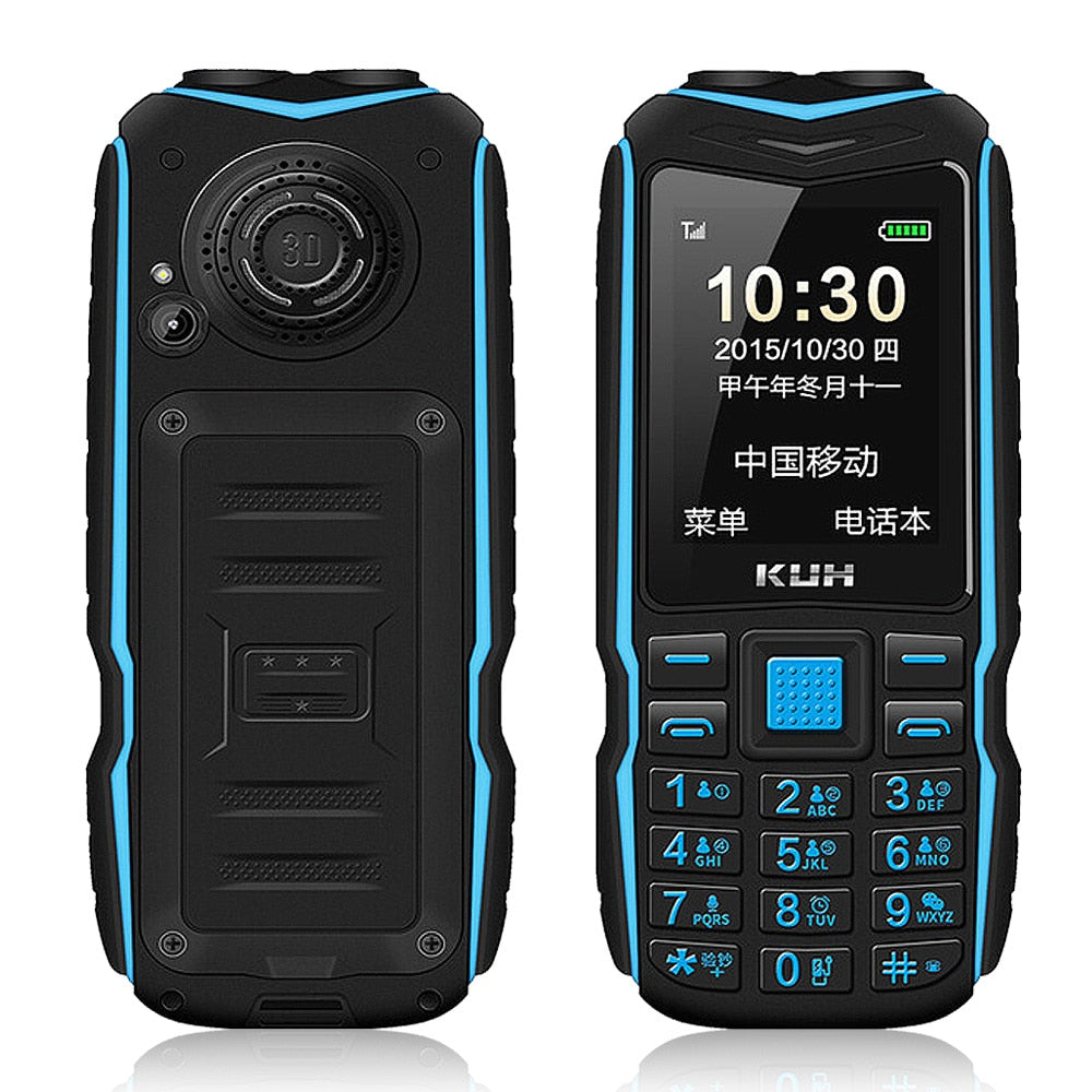 Original Mini Power Bank Phone KUH T3 Big voice 2.4 Inch Dual High Flashlight Quick Dial Rugged Cellphone