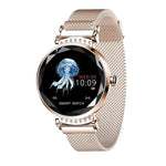 NEW Fashion Lady H2 Smart Watch 3D Rhinestone Glass Heart Rate Blood Pressure Sleep Monitor Best gift for Girl Women Smartwatch