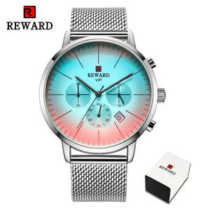 Mens Chronograph Waterproof Watch Men Mesh Strap Quartz Casual Business Men Wrist Watch Top Brand Luxury Male Clock 2019 Relojes