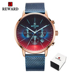 Mens Chronograph Waterproof Watch Men Mesh Strap Quartz Casual Business Men Wrist Watch Top Brand Luxury Male Clock 2019 Relojes