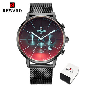 Mens Chronograph Waterproof Watch Men Mesh Strap Quartz Casual Business Men Wrist Watch Top Brand Luxury Male Clock 2019 Relojes