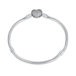 Luxury 100% 925 Sterling Silver Chain Bracelet Original Bangle For Women Fit Authentic Charms Beads Jewelry Bracelet Women Gift