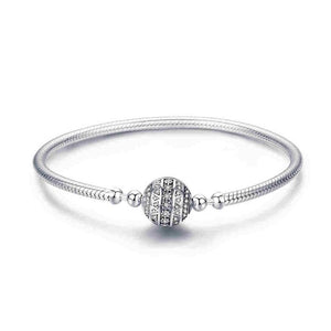 Luxury 100% 925 Sterling Silver Chain Bracelet Original Bangle For Women Fit Authentic Charms Beads Jewelry Bracelet Women Gift