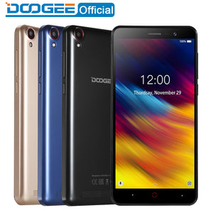 Doogee X100 Mobile Phone MTK6580 Quad Core Android 8.1 1GB RAM 8GB ROM 3G WCDMA 5.0MP Dual SIM Smartphone 4000mAh GPS 5.0inch