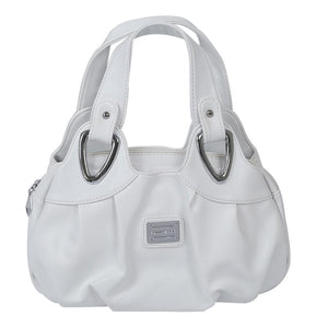 Fashion handbag Women PU leather Bag Tote Bag Handbags Satchel -Matte White